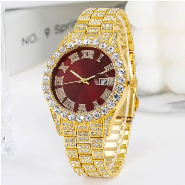 ساعت مچی عقربه‌ای مردانه مدل فول نگین کد t-gh1