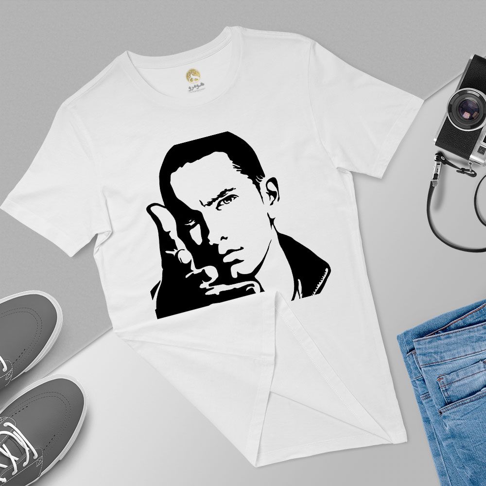 تی شرت آستین کوتاه زنانه هومرو مدل TW309 طرح Eminem - - 5