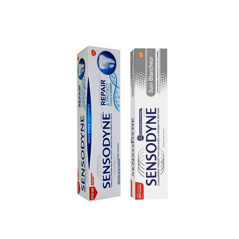 خمیر دندان سنسوداین مدل  Repair And Protect حجم 75 میلی لیتر به همراه خمیردندان سنسوداین مدل Soin Blancheur