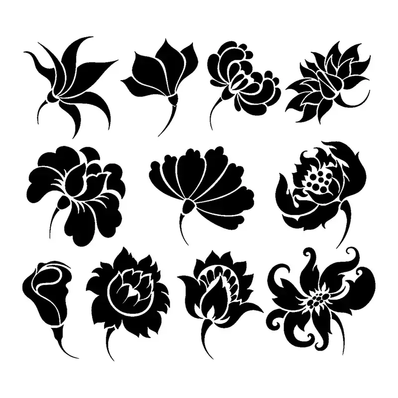 شابلون باتیس آرت طرح گل کد 50-541