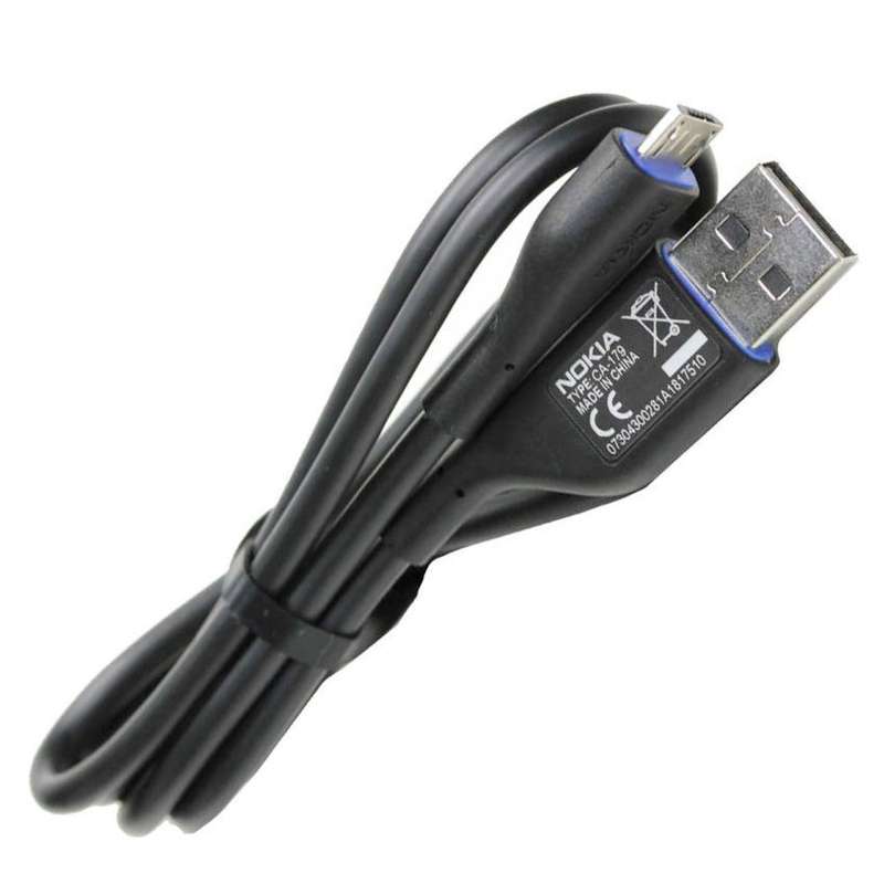 کابل تبدیل USB به microUSB نوکیا مدل CA-179 طول 0.8 متر