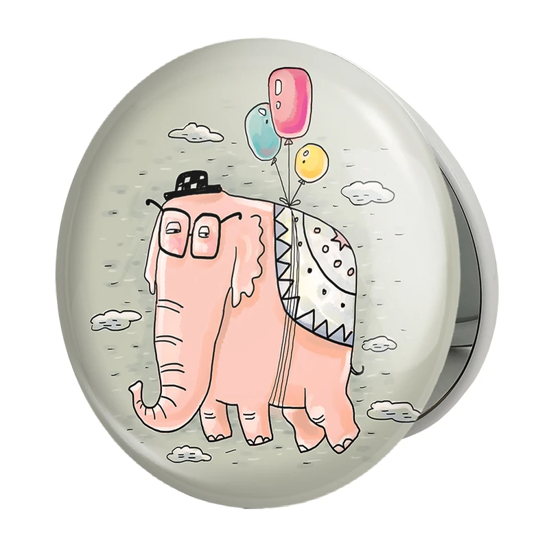 آینه جیبی خندالو طرح فیل مدل تاشو کد 5039 