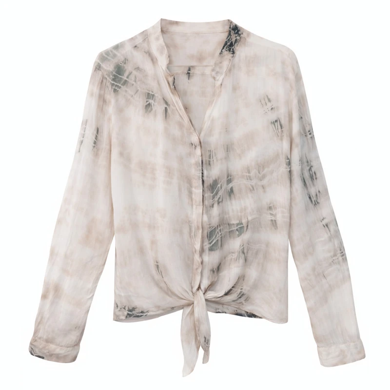 شومیز آستین بلند یقه هفت زنانه مدل 3819