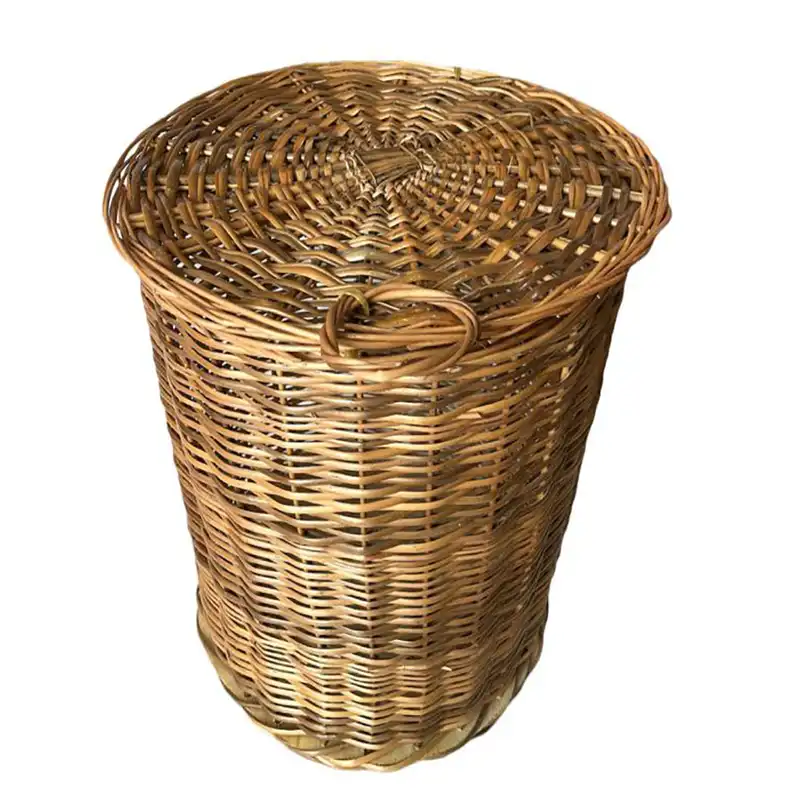 سبد رخت چرک حصیری مدل دستباف کد 123