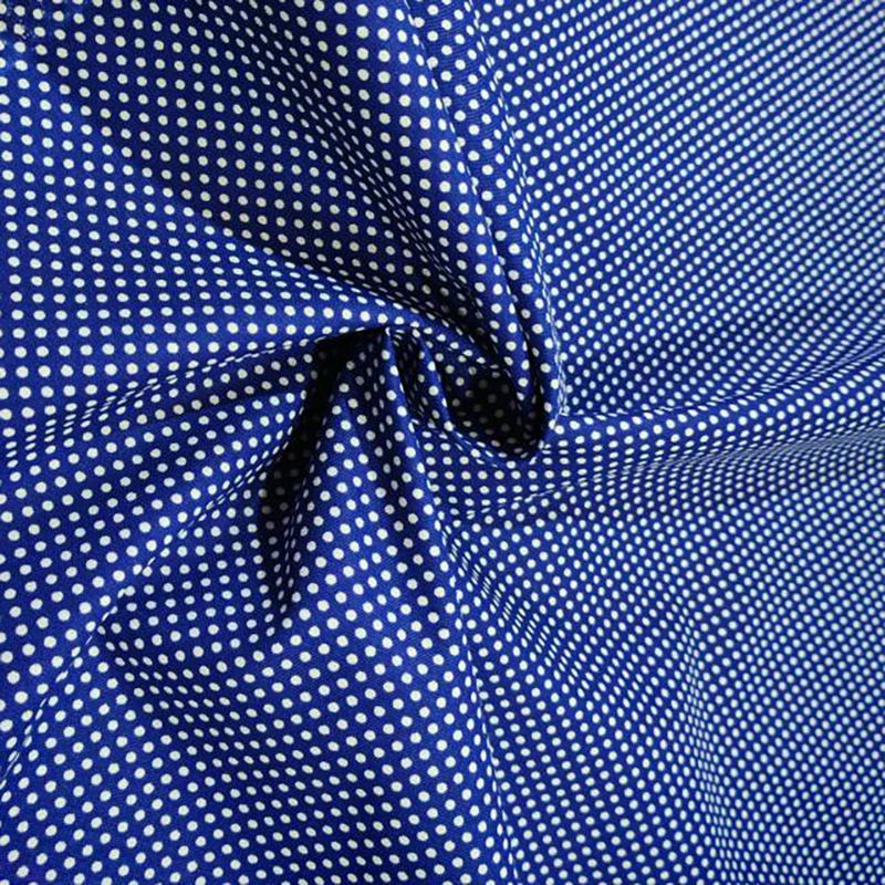 پارچه آشپزخانه عرض 2 متر مدل خال ریز رنگ سرمه‌ای