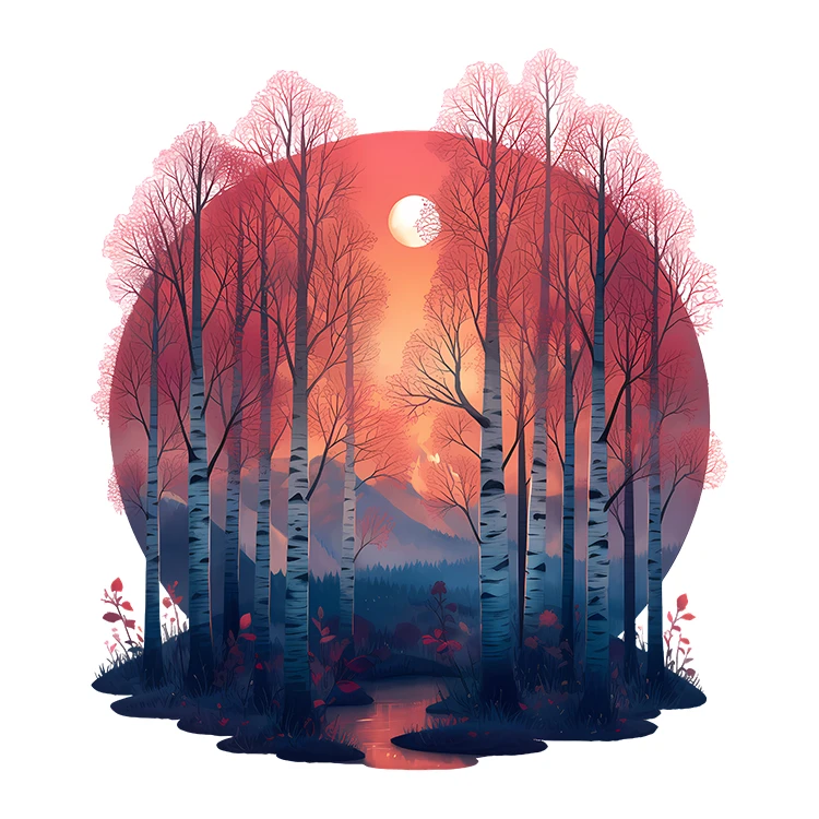 استیکر پارچه و لباس پاد آفرین مدل منظره کد S5526