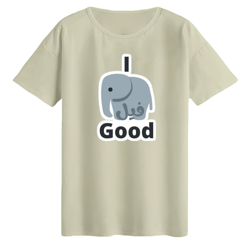 تی‌شرت لانگ آستین کوتاه زنانه مدل فیل کد 2