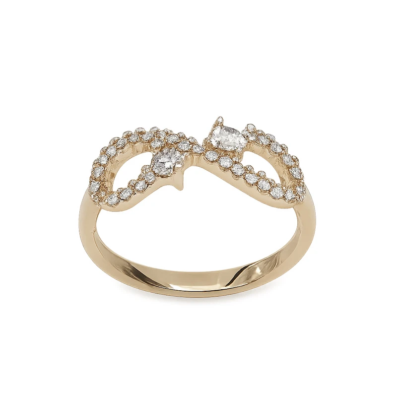 انگشتر زنانه مدل بینهایت کد 4198 cm