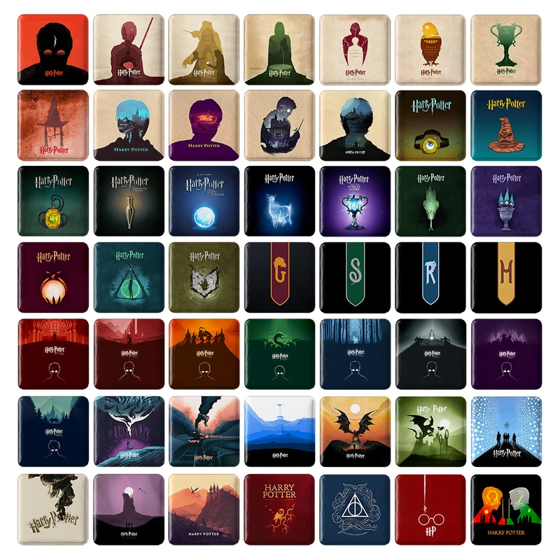 مگنت خندالو طرح هری پاتر (Harry Potter) کد 184 مدل مربعی مجموعه 49 عددی