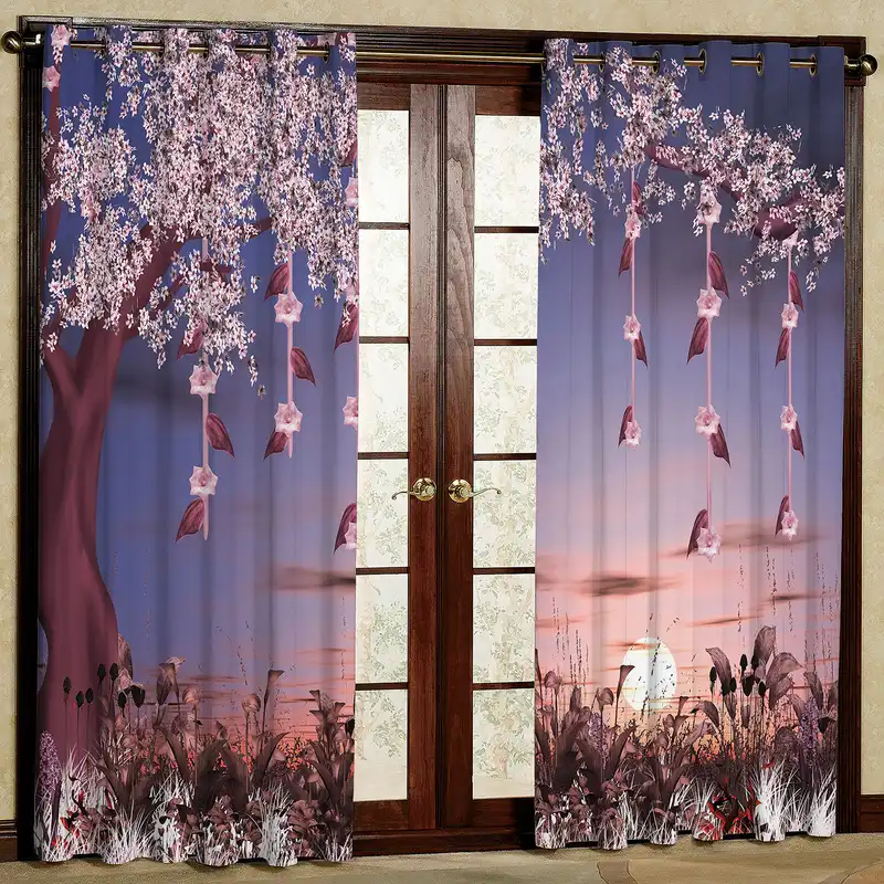 پرده مدل شکوفه مخمل پانچی کد 2593 سایز 200x140 سانتی متر