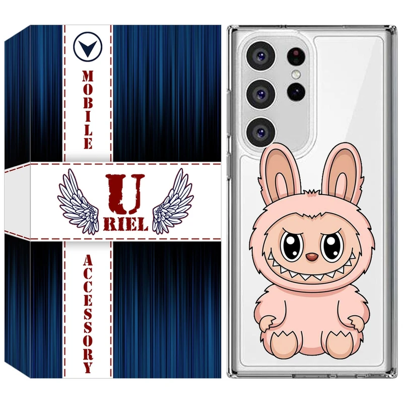 کاور یوریل مدل Clear کد 138 طرح لبوبو مناسب برای گوشی موبایل سامسونگ Galaxy S23 Ultra