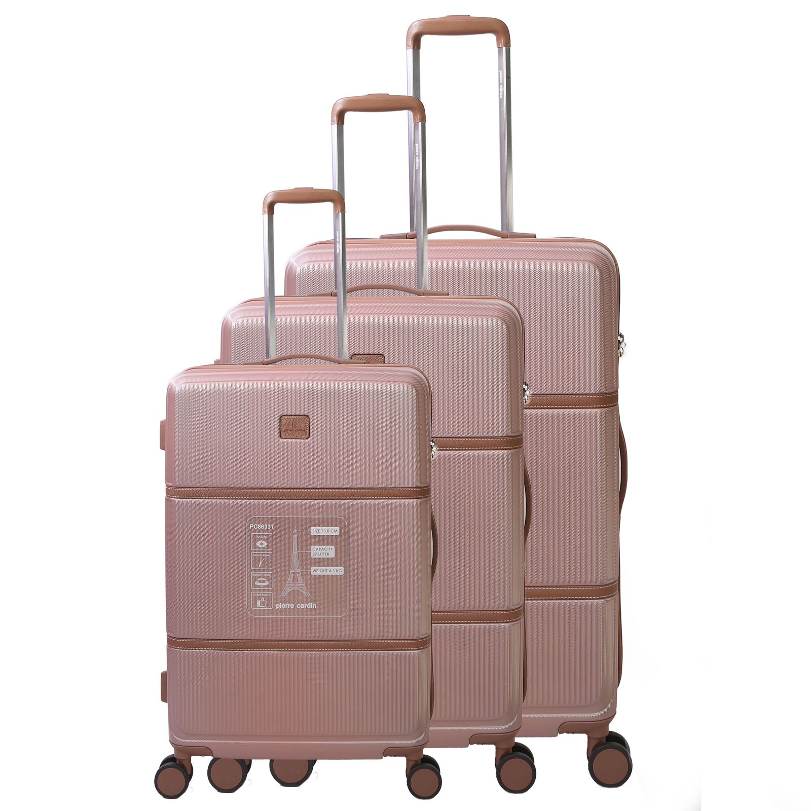 مجموعه سه عددی چمدان پیر کاردین مدل Upright -  - 2