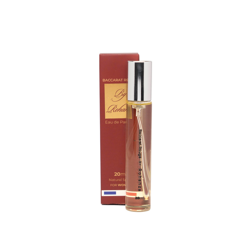 عطر جیبی زنانه روهانزا  مدل Baccarat Rouge با رایحه گرم و چوبی حجم 20 میلی‌لیتر