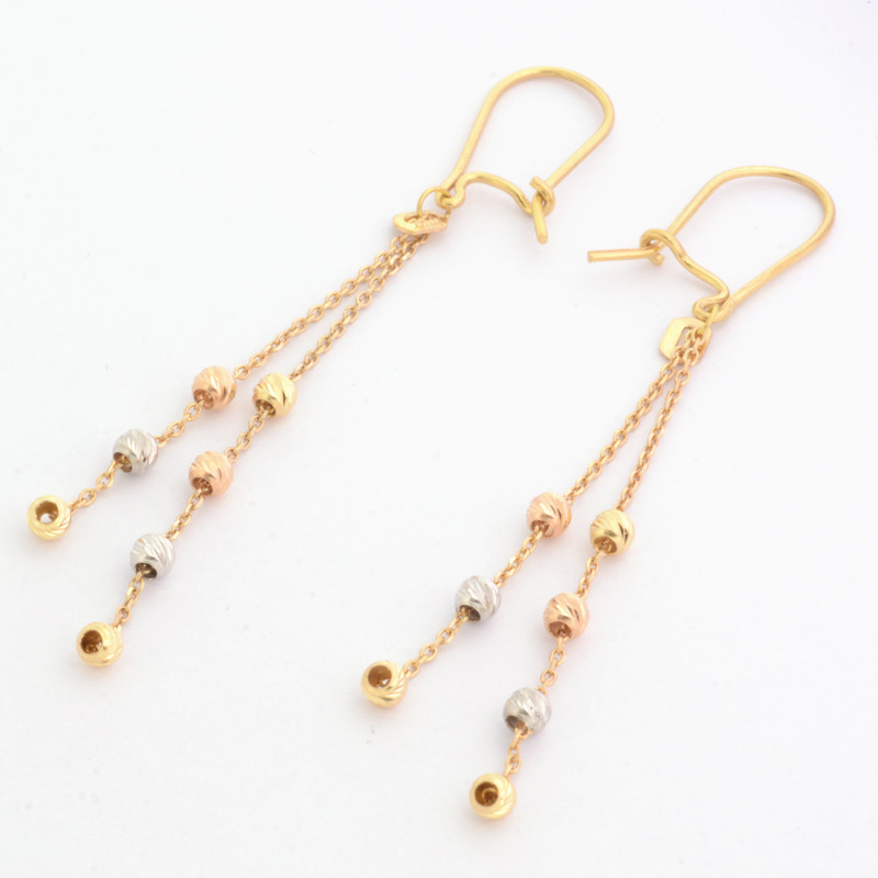 گوشواره طلا 18 عیار زنانه طلای مستجابی  کد 6