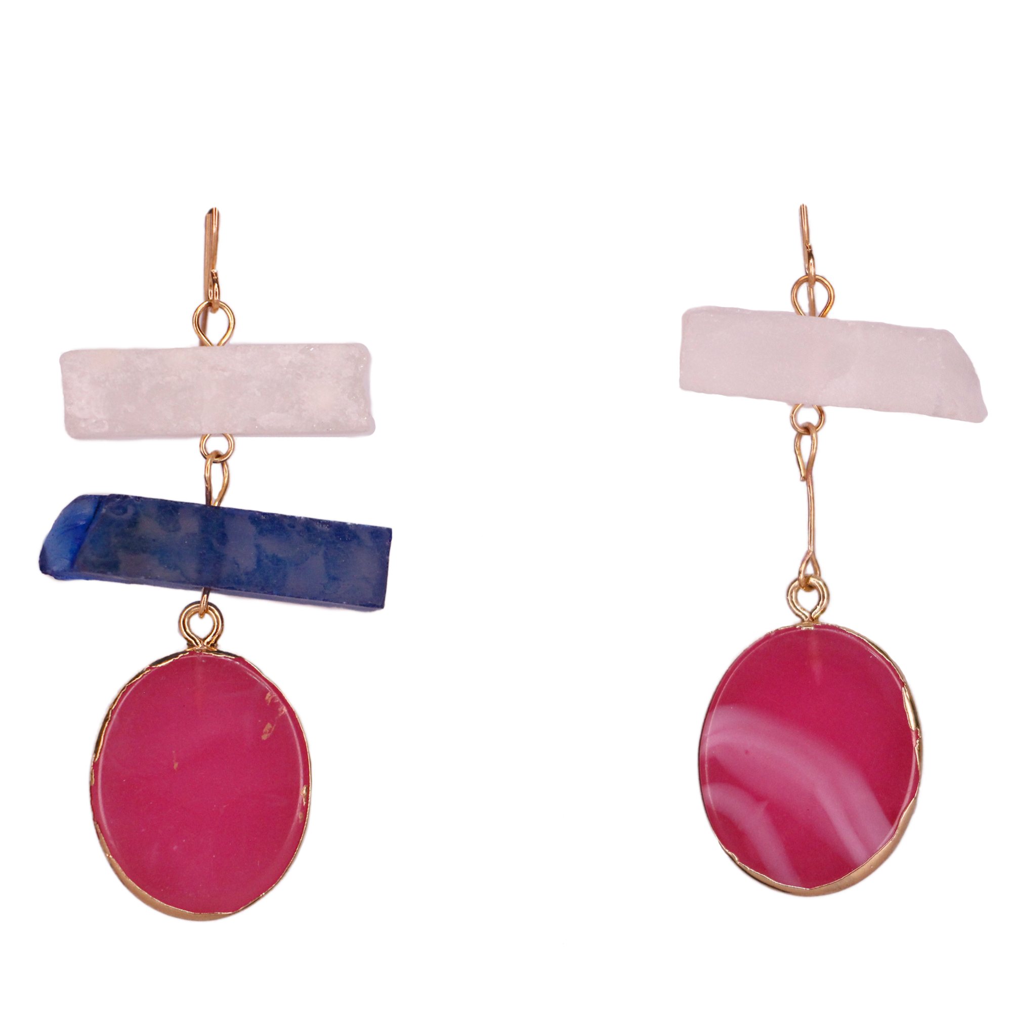 گوشواره زنانه مدل سنگ نمک کد 89001