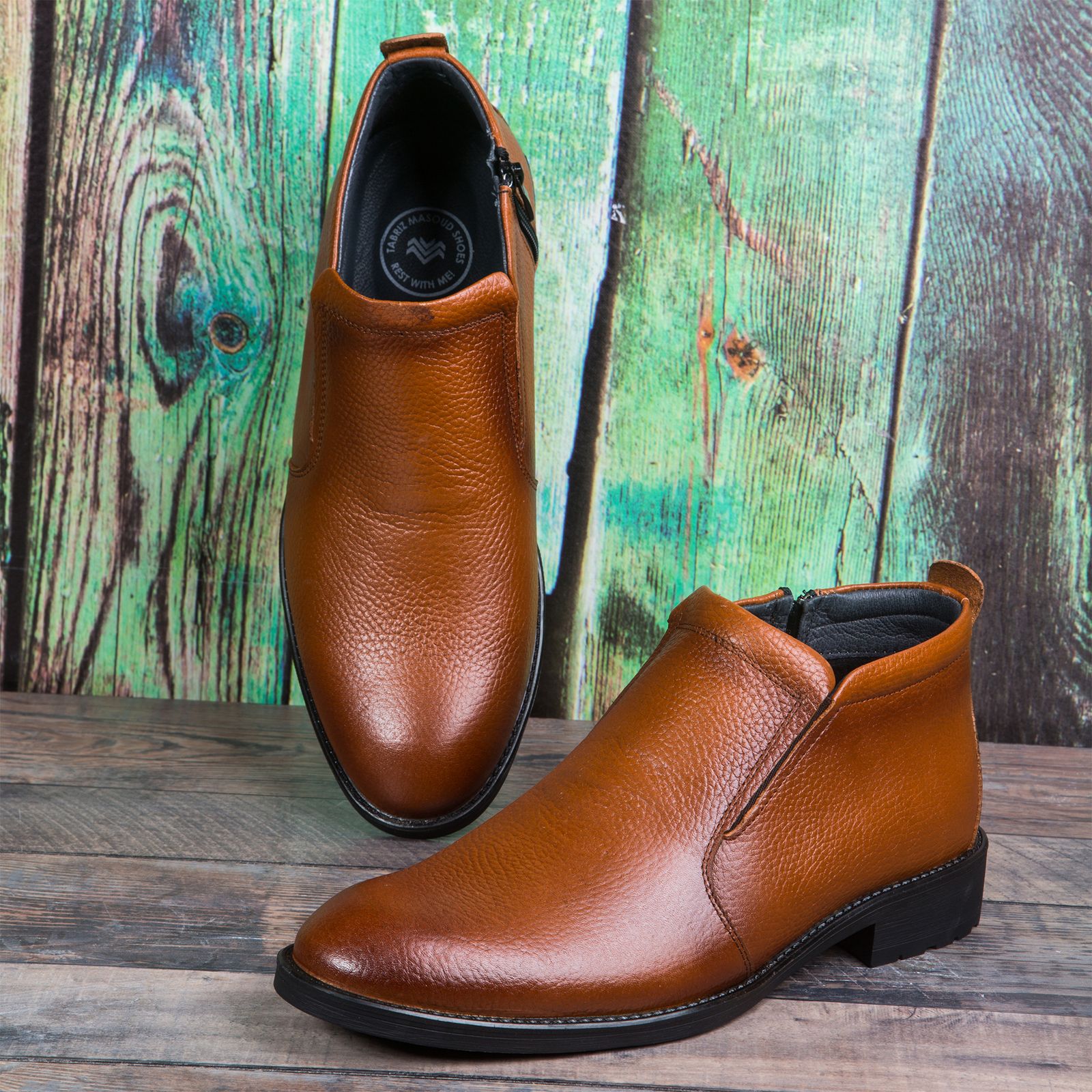 نیم بوت مردانه کفش مسعود تبریز مدل آیهان کد 03 -  - 4