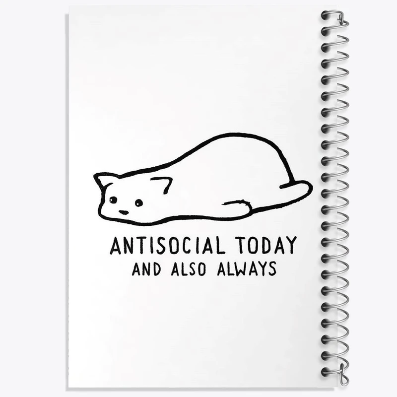 دفتر شطرنجی 50 برگ خندالو طرح گربه اجتماع گریز کد 29327