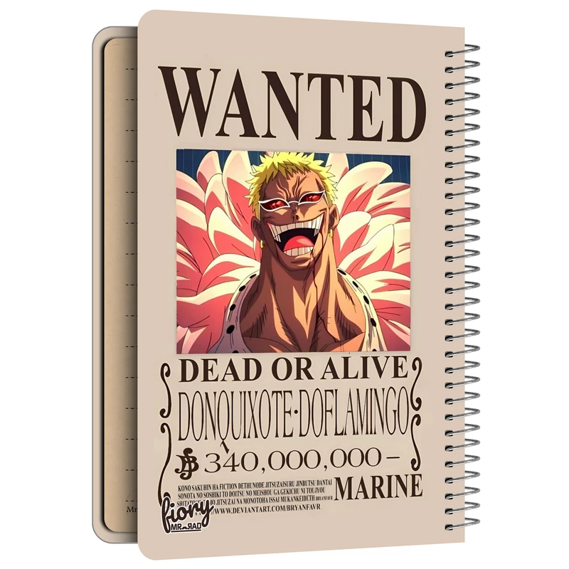 دفترچه یادداشت مستر راد مدل cheeck box طرح انیمه کد 2219 Doflamingo