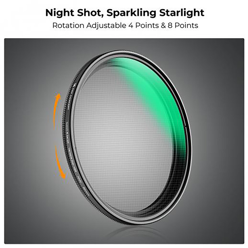 فیلتر لنز کی اند اف مدل VARIABLE STAR 4&8 HMC C-SERIES-82MM