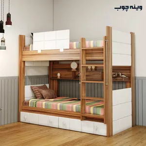 تخت خواب دو طبقه برند وینه چوب مدل لکسوس سایز 90x200 سانتیمتر