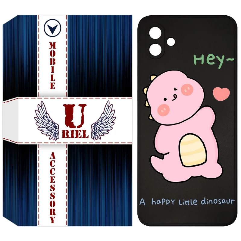 کاور یوریل مدل KSH کد 26 طرح دایناسور صورتی مناسب برای گوشی موبایل سامسونگ Galaxy A05