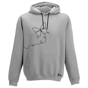 هودی زنانه مدل  پروانه کد T05 رنگ طوسی