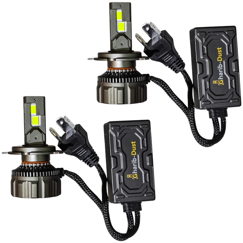 لامپ نور پایین و نور بالا چراغ جلو تک حالته بست یدک مدل یخی کد X11 پایه H4 مناسب برای پراید ۱۳۱، ۱۴۱، ۱۵۱ بسته ۲ عددی 