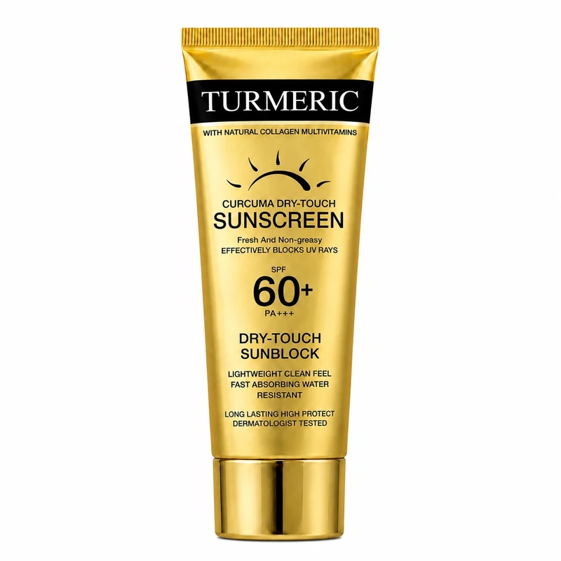 کرم ضد آفتاب بدون رنگ مناسب دست و صورت وکالی SPF60 مدل Curcuma Dry-Touch محافظت در برابر UVA و UVB مناسب انواع پوست حجم 100 میلی لیتر