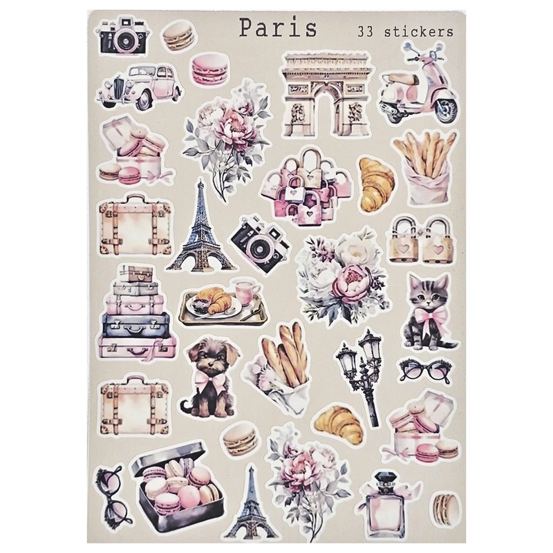 برچسب طرح برش خورده بولت ژورنال مدل Paris A5