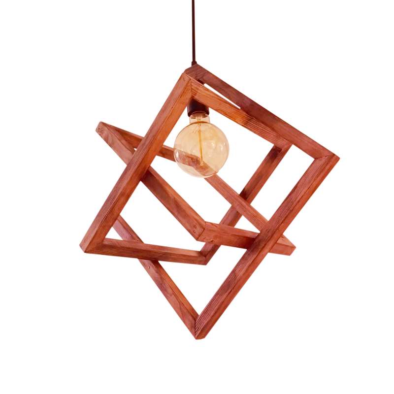 لوستر مدل چوبی 107 s