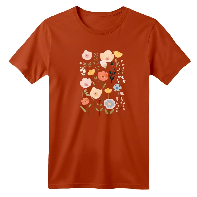 تی شرت آستین کوتاه بچگانه مدل گل ها