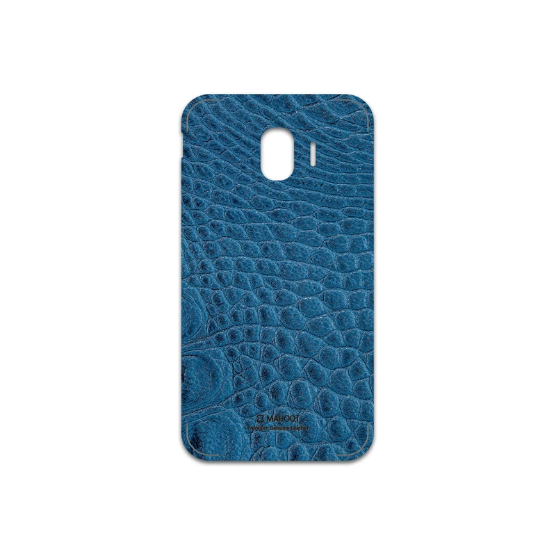 برچسب پوششی ماهوت مدل Blue-Crocodile-Leather مناسب برای گوشی موبایل سامسونگ Galaxy J2 Pro 2018
