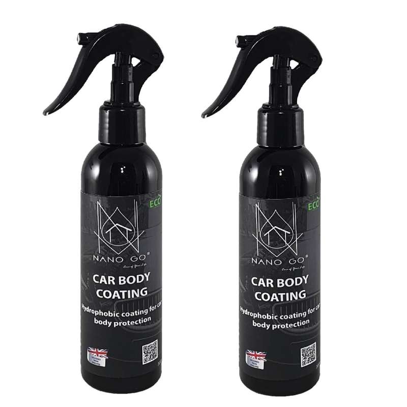  پوشش نانو سرامیک و آبگریز بدنه فوری خودرو نانو گو مدل CAR BODY COATING حجم 250 میلی لیتر بسته 2 عددی
