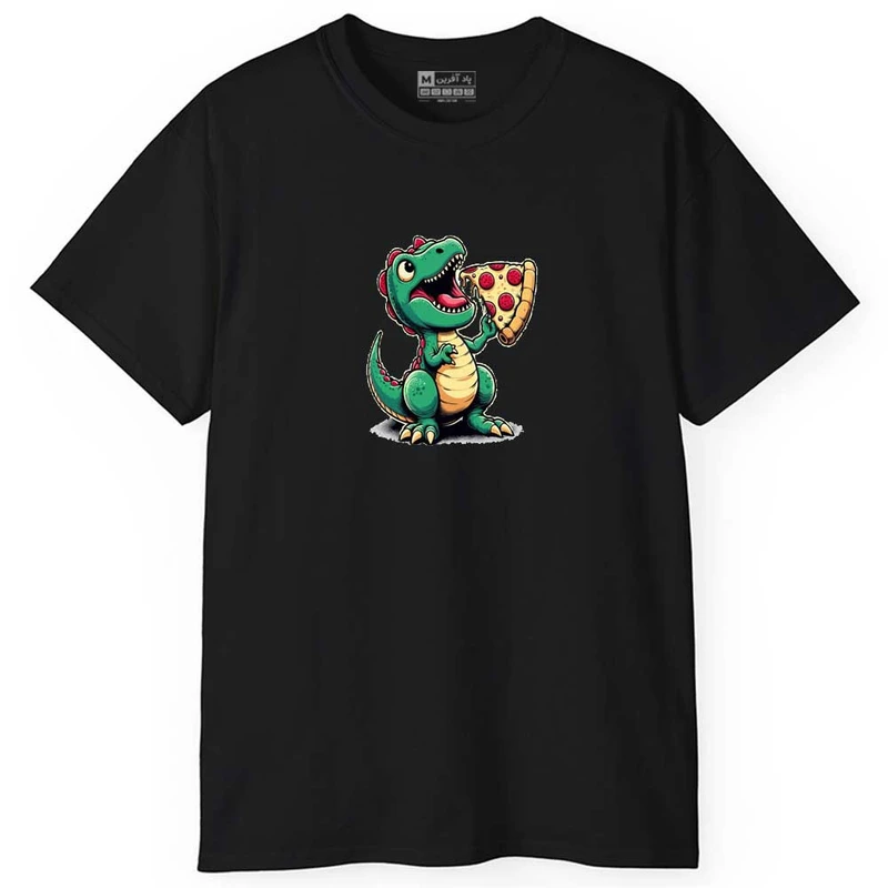 تی شرت آستین کوتاه مردانه پاد آفرین مدل اسپرت طرح دایناسور شکمو کد 0723