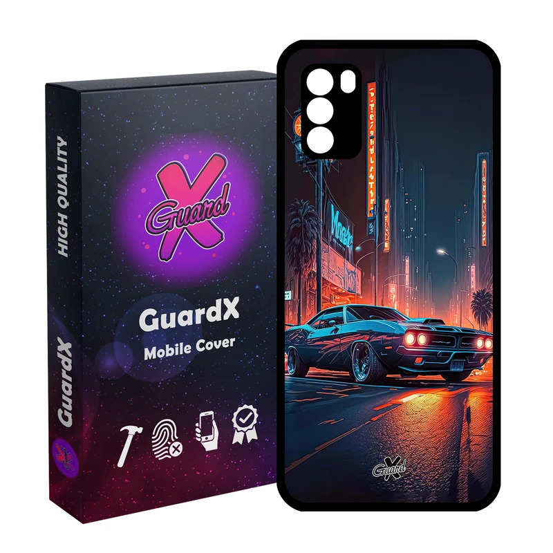 کاور گارد ایکس طرح ماشین مدل Glass10609 مناسب برای گوشی موبایل شیائومی Poco M3