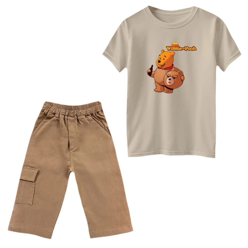 ست تی‌شرت و شلوارک پسرانه مدل پو