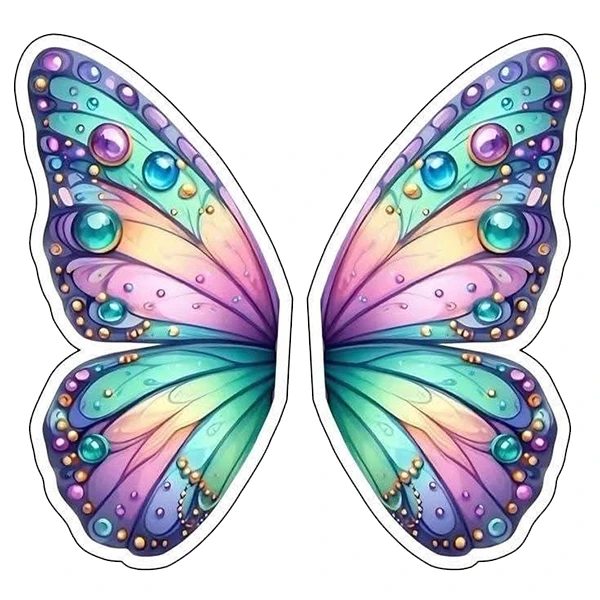  استیکر پارچه و لباس پاد آفرین طرح پروانه کد 4624