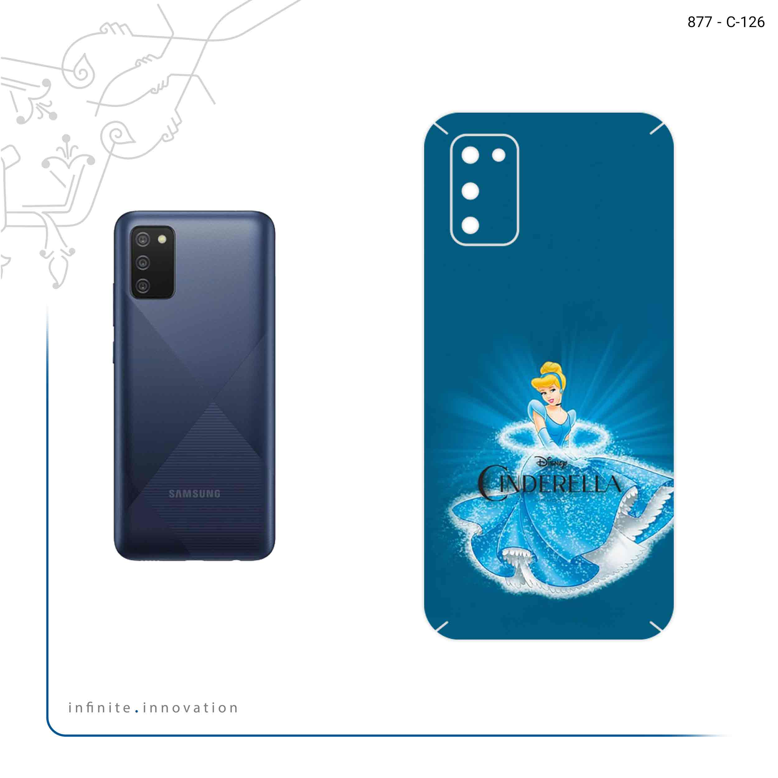 برچسب پوششی ماهوت مدل Cinderella مناسب برای گوشی موبایل سامسونگ Galaxy A02S