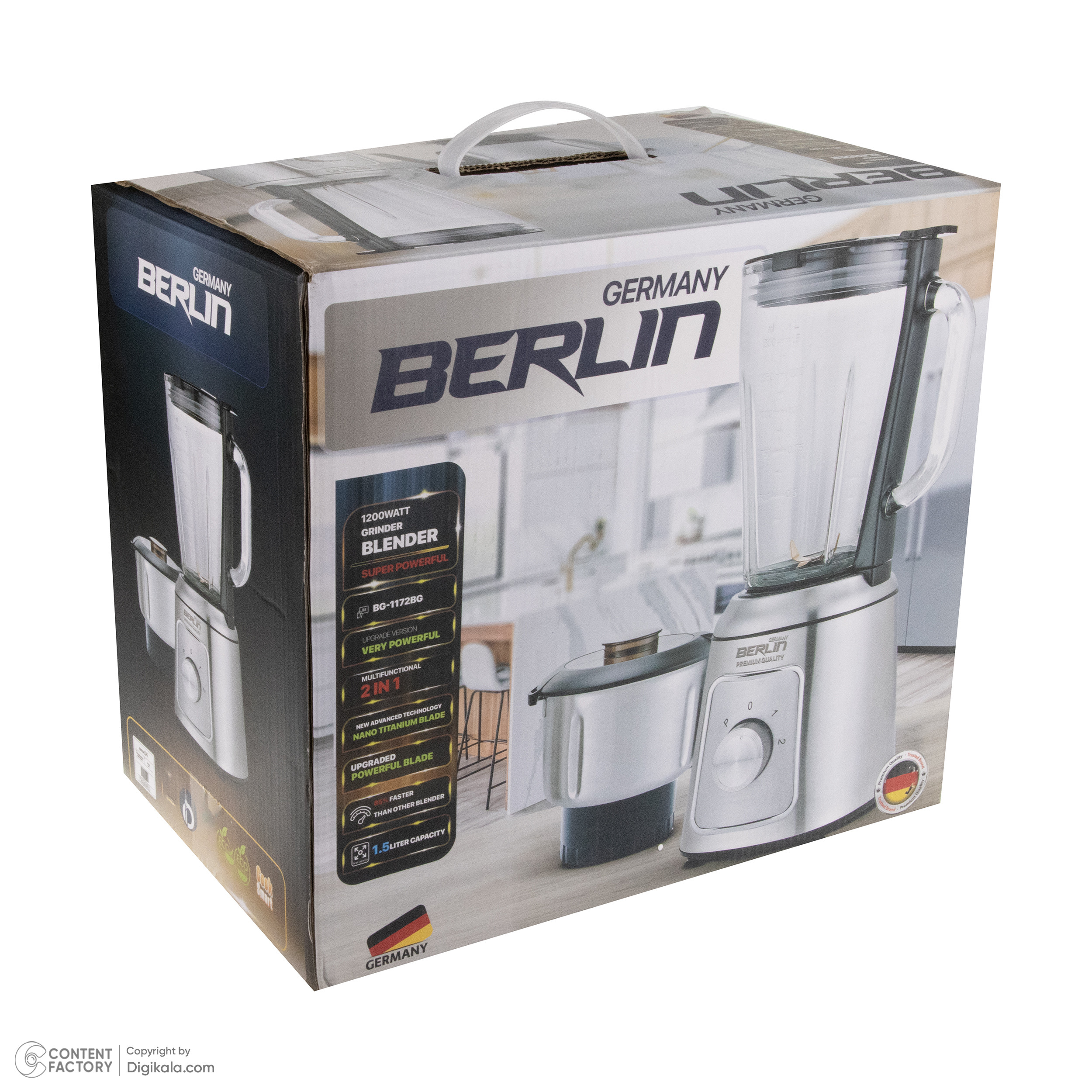 مخلوط کن و آسیاب کن برلین مدل BG-1172 مخلوط کن و آسیاب کن برلین مدل BG-1172