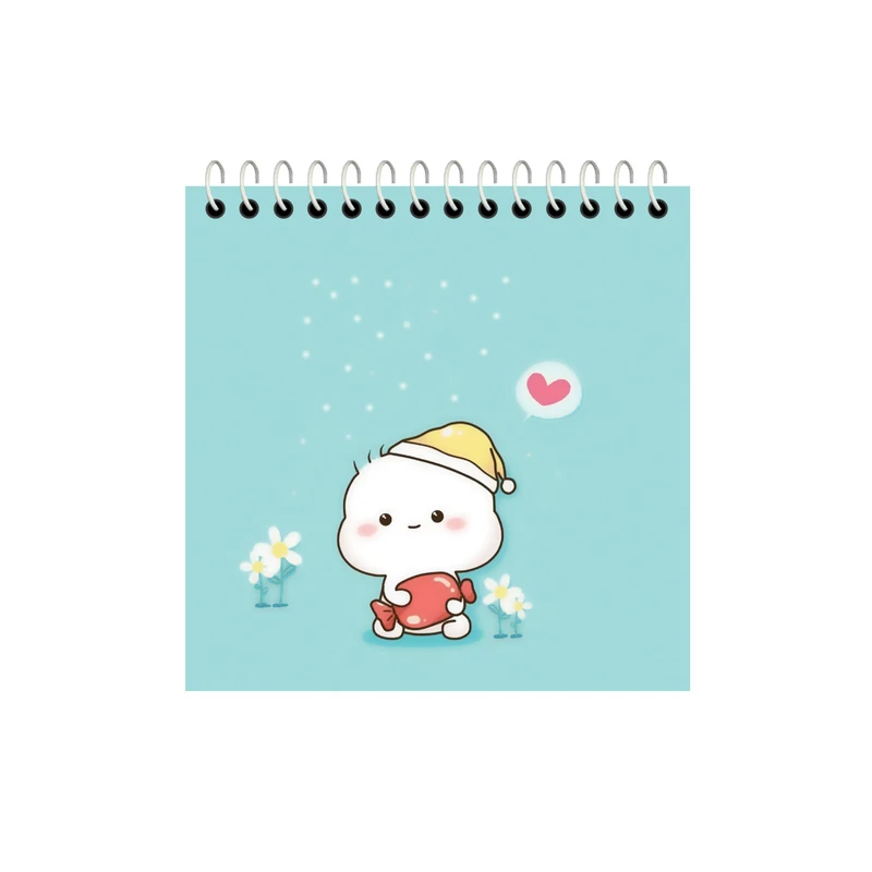 دفترچه یادداشت 50 برگ آلبالو مدل استیکر فانتزی کد 4058