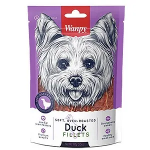 تشویقی سگ ونپی مدل Duck fillets وزن 100 گرم