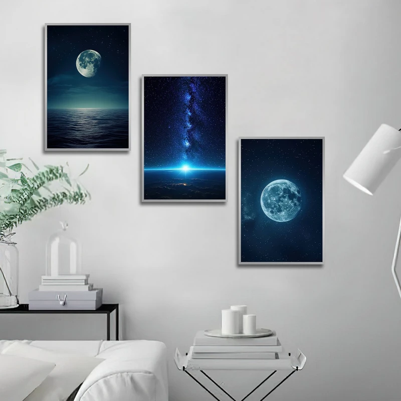 تابلو بکلیت طرح کهکشان و ماه مدل SI-3012 مجموعه 3 عددی