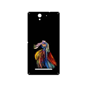 MAHOOT Rainbow Hair Digital Art Cover Sticker for Sony Xperia C3 Dual