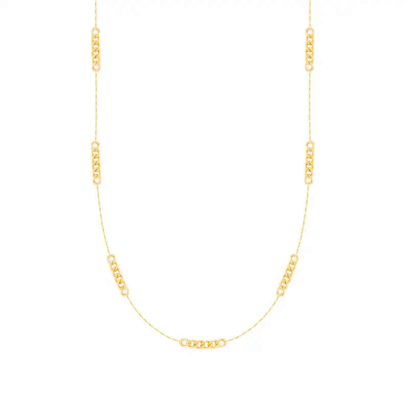 گردنبند طلا 18 عیار زنانه مدل زنجیر