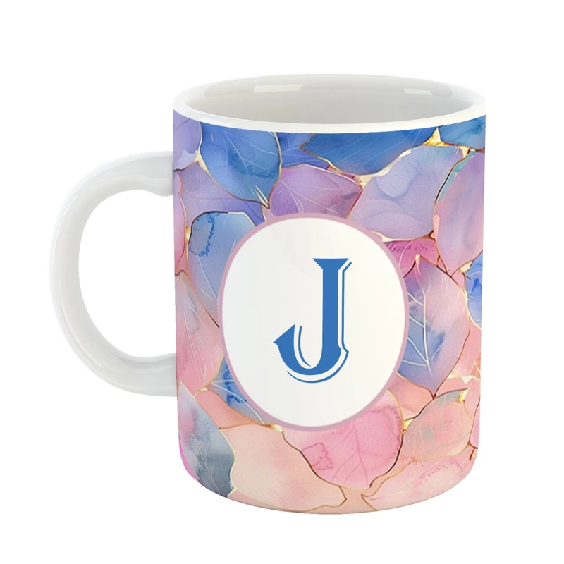 ماگ پادآفرین مدل فانتزی طرح حرف J کد 24