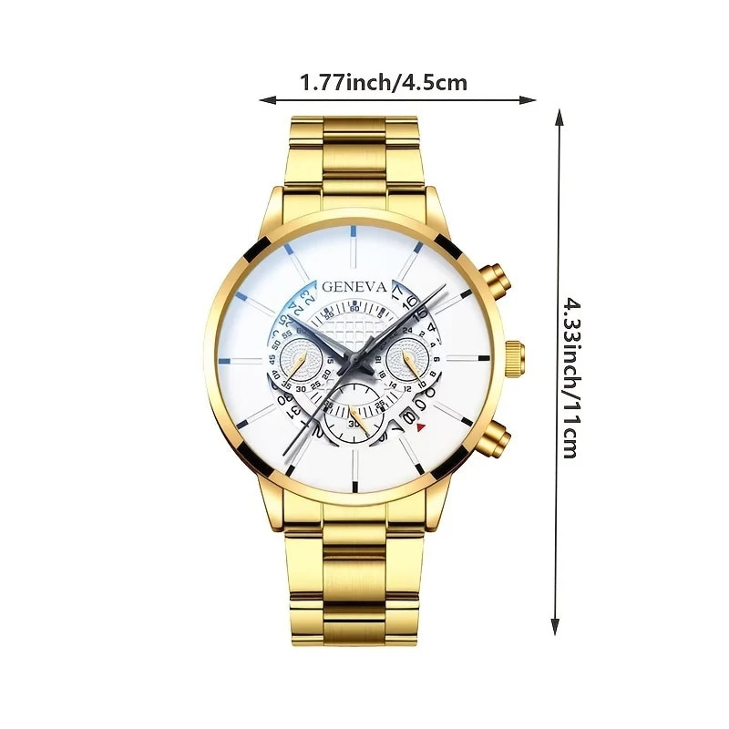 ساعت مچی عقربه‌ای مردانه جنوا مدل تک موتوره تقویم دار کد 3