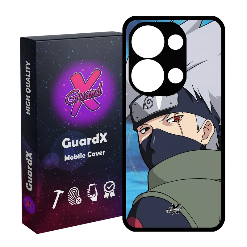 کاور گارد ایکس طرح Kakashi Anime مدل قاب Glass10523 مناسب برای گوشی موبایل شیائومی Poco X6 5G / Note 13 Pro 5G