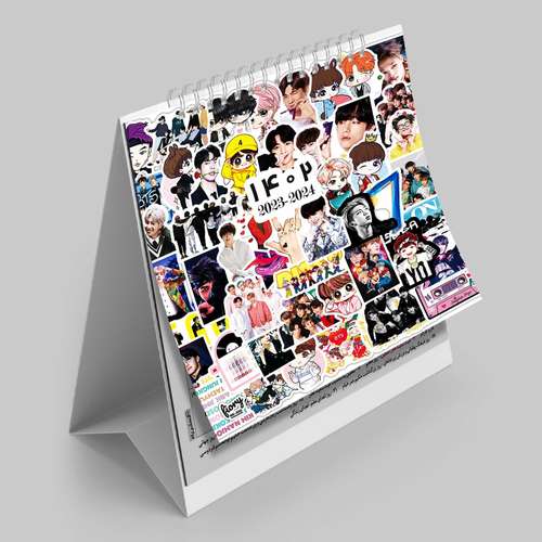 تقویم رومیزی سال 1402 مستر راد طرح بی تی اس کد  fiory 1830