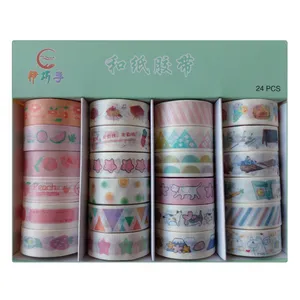 چسب کاغذی مدل واشی کد T33 عرض 1.5 سانتی متر بسته 24 عددی