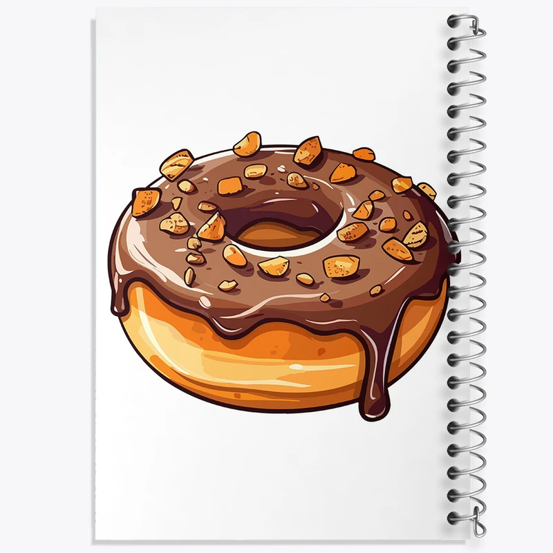 دفتر ژورنال نویسی 50 برگ خندالو مدل نقطه ای طرح کیک و شیرینی پزی کد 36682